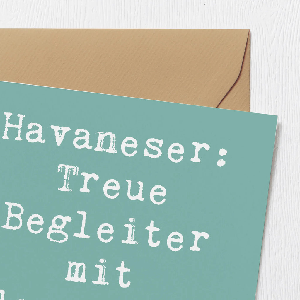 Deluxe Karte Spruch Havaneser Charme Karte, Grußkarte, Klappkarte, Einladungskarte, Glückwunschkarte, Hochzeitskarte, Geburtstagskarte, Hochwertige Grußkarte, Hochwertige Klappkarte, Hund, Hunderasse, Rassehund, Hundebesitzer, Geschenk, Tierfreund, Schenken, Welpe