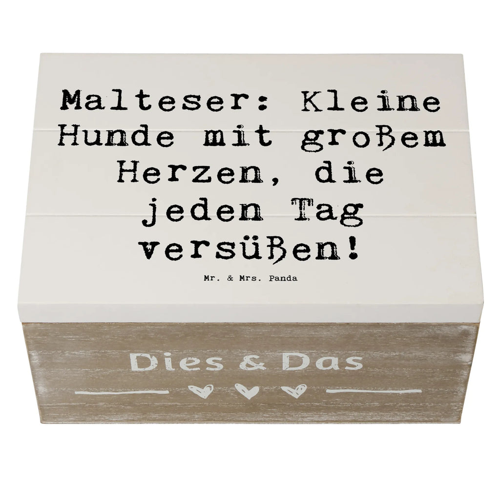 Holzkiste Spruch Malteser Herz Holzkiste, Kiste, Schatzkiste, Truhe, Schatulle, XXL, Erinnerungsbox, Erinnerungskiste, Dekokiste, Aufbewahrungsbox, Geschenkbox, Geschenkdose, Hund, Hunderasse, Rassehund, Hundebesitzer, Geschenk, Tierfreund, Schenken, Welpe