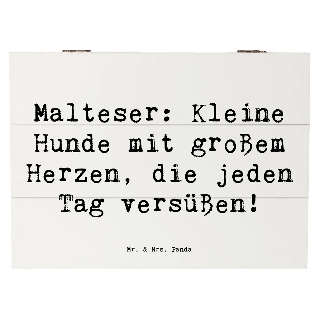 Holzkiste Spruch Malteser Herz Holzkiste, Kiste, Schatzkiste, Truhe, Schatulle, XXL, Erinnerungsbox, Erinnerungskiste, Dekokiste, Aufbewahrungsbox, Geschenkbox, Geschenkdose, Hund, Hunderasse, Rassehund, Hundebesitzer, Geschenk, Tierfreund, Schenken, Welpe