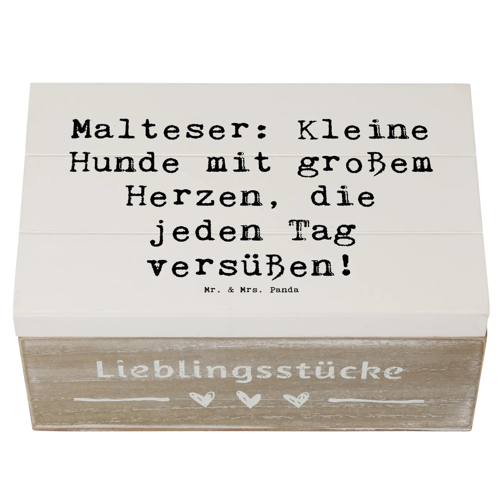 Holzkiste Spruch Malteser Herz Holzkiste, Kiste, Schatzkiste, Truhe, Schatulle, XXL, Erinnerungsbox, Erinnerungskiste, Dekokiste, Aufbewahrungsbox, Geschenkbox, Geschenkdose, Hund, Hunderasse, Rassehund, Hundebesitzer, Geschenk, Tierfreund, Schenken, Welpe