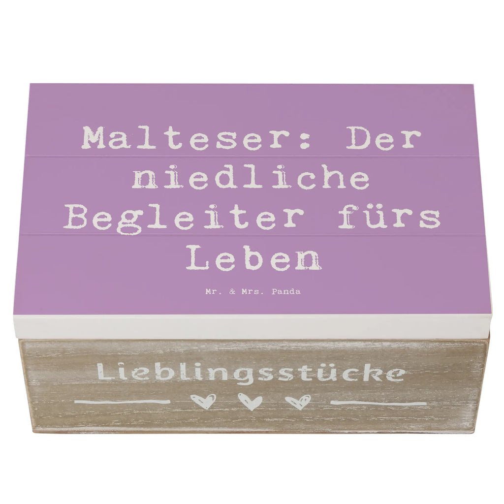 Holzkiste Spruch Malteser Begleiter Holzkiste, Kiste, Schatzkiste, Truhe, Schatulle, XXL, Erinnerungsbox, Erinnerungskiste, Dekokiste, Aufbewahrungsbox, Geschenkbox, Geschenkdose, Hund, Hunderasse, Rassehund, Hundebesitzer, Geschenk, Tierfreund, Schenken, Welpe