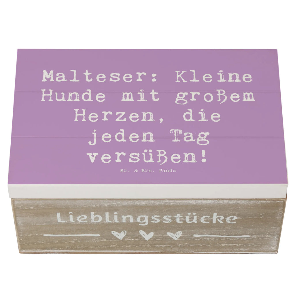 Holzkiste Spruch Malteser Herz Holzkiste, Kiste, Schatzkiste, Truhe, Schatulle, XXL, Erinnerungsbox, Erinnerungskiste, Dekokiste, Aufbewahrungsbox, Geschenkbox, Geschenkdose, Hund, Hunderasse, Rassehund, Hundebesitzer, Geschenk, Tierfreund, Schenken, Welpe