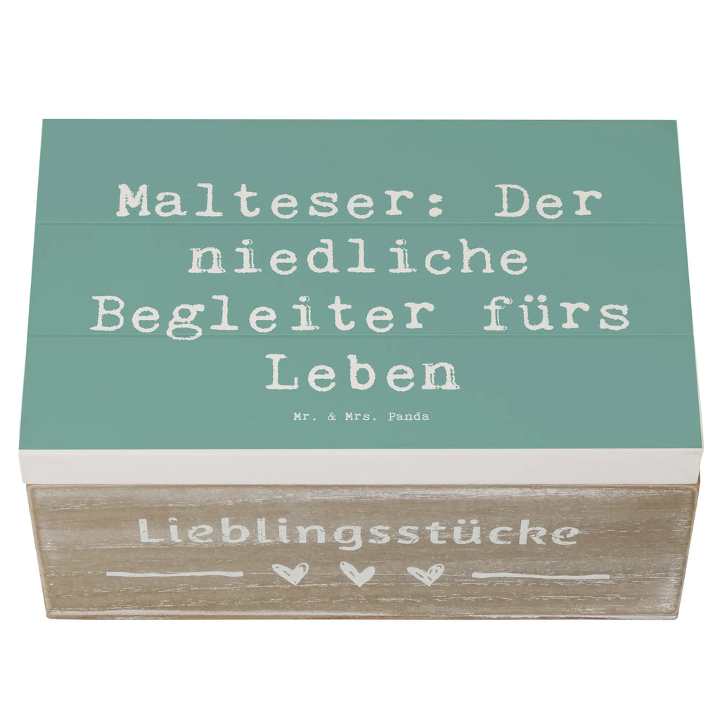 Holzkiste Spruch Malteser Begleiter Holzkiste, Kiste, Schatzkiste, Truhe, Schatulle, XXL, Erinnerungsbox, Erinnerungskiste, Dekokiste, Aufbewahrungsbox, Geschenkbox, Geschenkdose, Hund, Hunderasse, Rassehund, Hundebesitzer, Geschenk, Tierfreund, Schenken, Welpe