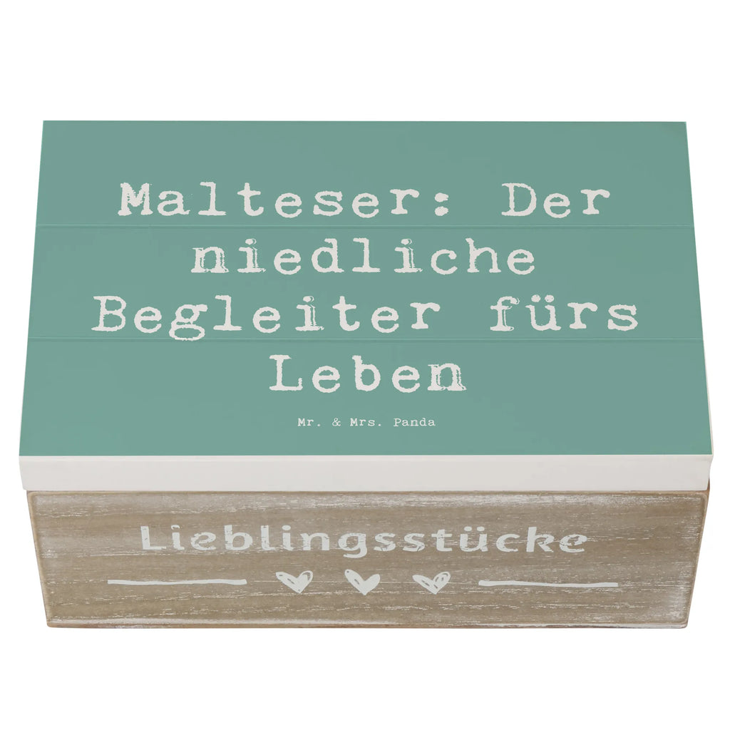 Holzkiste Spruch Malteser Begleiter Holzkiste, Kiste, Schatzkiste, Truhe, Schatulle, XXL, Erinnerungsbox, Erinnerungskiste, Dekokiste, Aufbewahrungsbox, Geschenkbox, Geschenkdose, Hund, Hunderasse, Rassehund, Hundebesitzer, Geschenk, Tierfreund, Schenken, Welpe