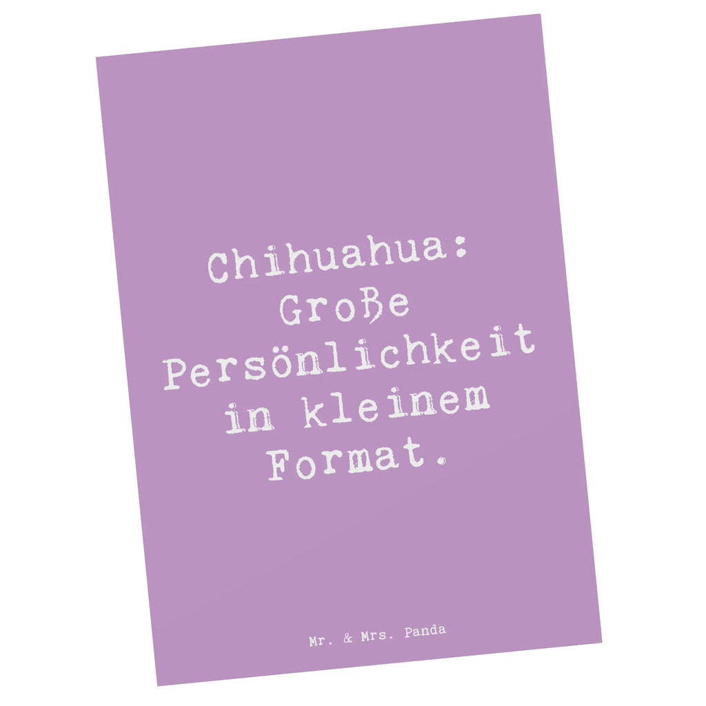 Postkarte Spruch Chihuahua Persönlichkeit Postkarte, Karte, Geschenkkarte, Grußkarte, Einladung, Ansichtskarte, Geburtstagskarte, Einladungskarte, Dankeskarte, Ansichtskarten, Einladung Geburtstag, Einladungskarten Geburtstag, Hund, Hunderasse, Rassehund, Hundebesitzer, Geschenk, Tierfreund, Schenken, Welpe