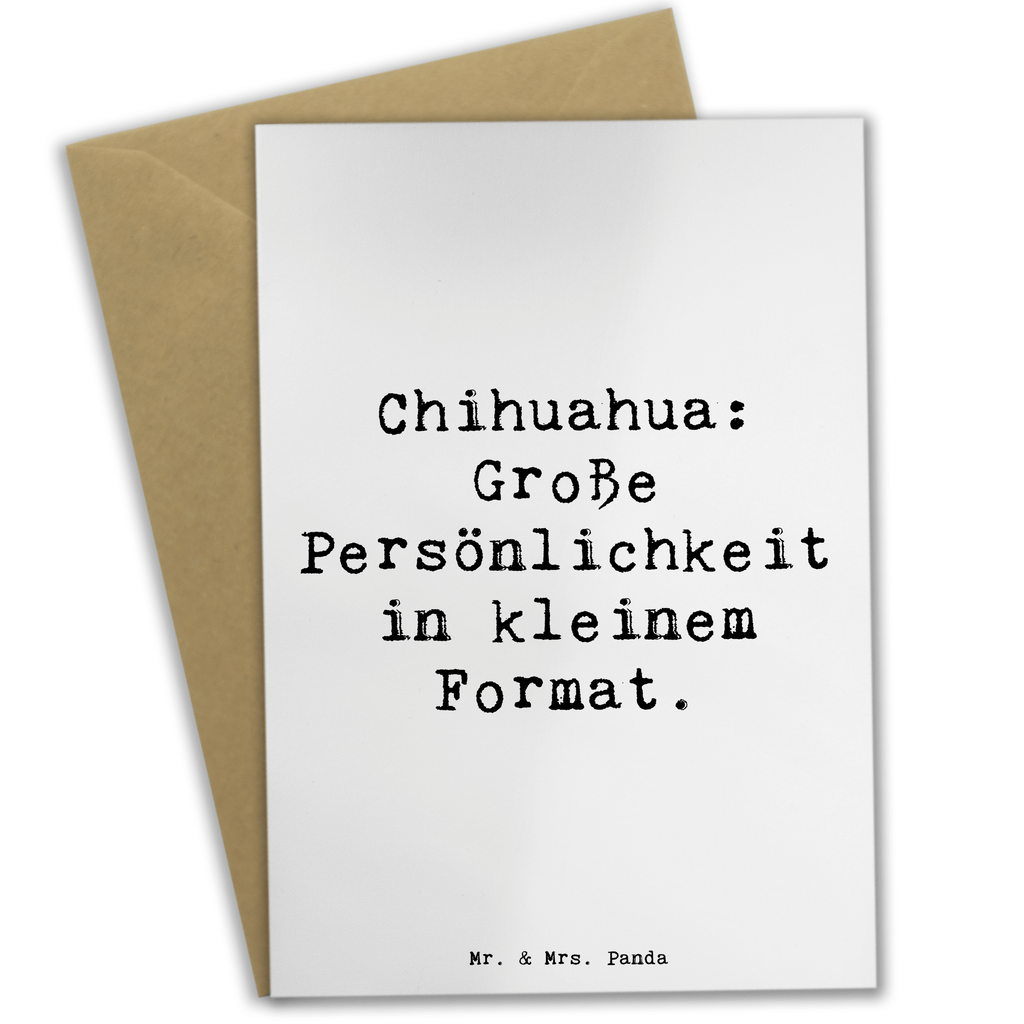 Grußkarte Spruch Chihuahua Persönlichkeit Grußkarte, Klappkarte, Einladungskarte, Glückwunschkarte, Hochzeitskarte, Geburtstagskarte, Karte, Ansichtskarten, Hund, Hunderasse, Rassehund, Hundebesitzer, Geschenk, Tierfreund, Schenken, Welpe