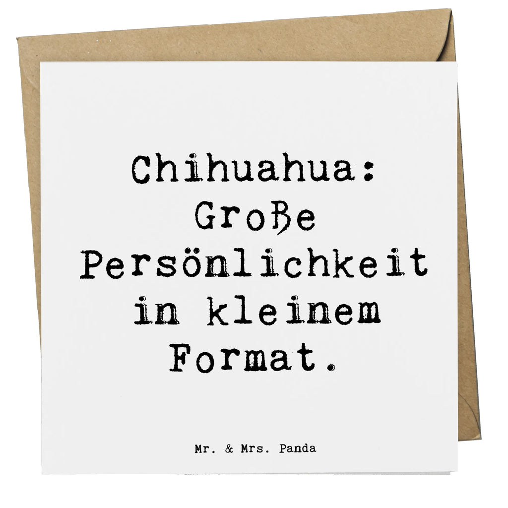 Deluxe Karte Spruch Chihuahua Persönlichkeit Karte, Grußkarte, Klappkarte, Einladungskarte, Glückwunschkarte, Hochzeitskarte, Geburtstagskarte, Hochwertige Grußkarte, Hochwertige Klappkarte, Hund, Hunderasse, Rassehund, Hundebesitzer, Geschenk, Tierfreund, Schenken, Welpe