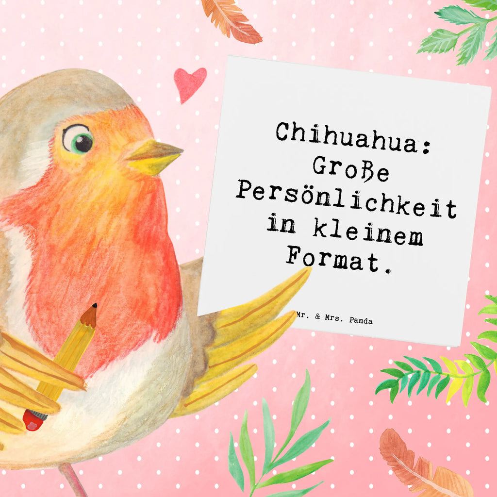 Deluxe Karte Spruch Chihuahua Persönlichkeit Karte, Grußkarte, Klappkarte, Einladungskarte, Glückwunschkarte, Hochzeitskarte, Geburtstagskarte, Hochwertige Grußkarte, Hochwertige Klappkarte, Hund, Hunderasse, Rassehund, Hundebesitzer, Geschenk, Tierfreund, Schenken, Welpe