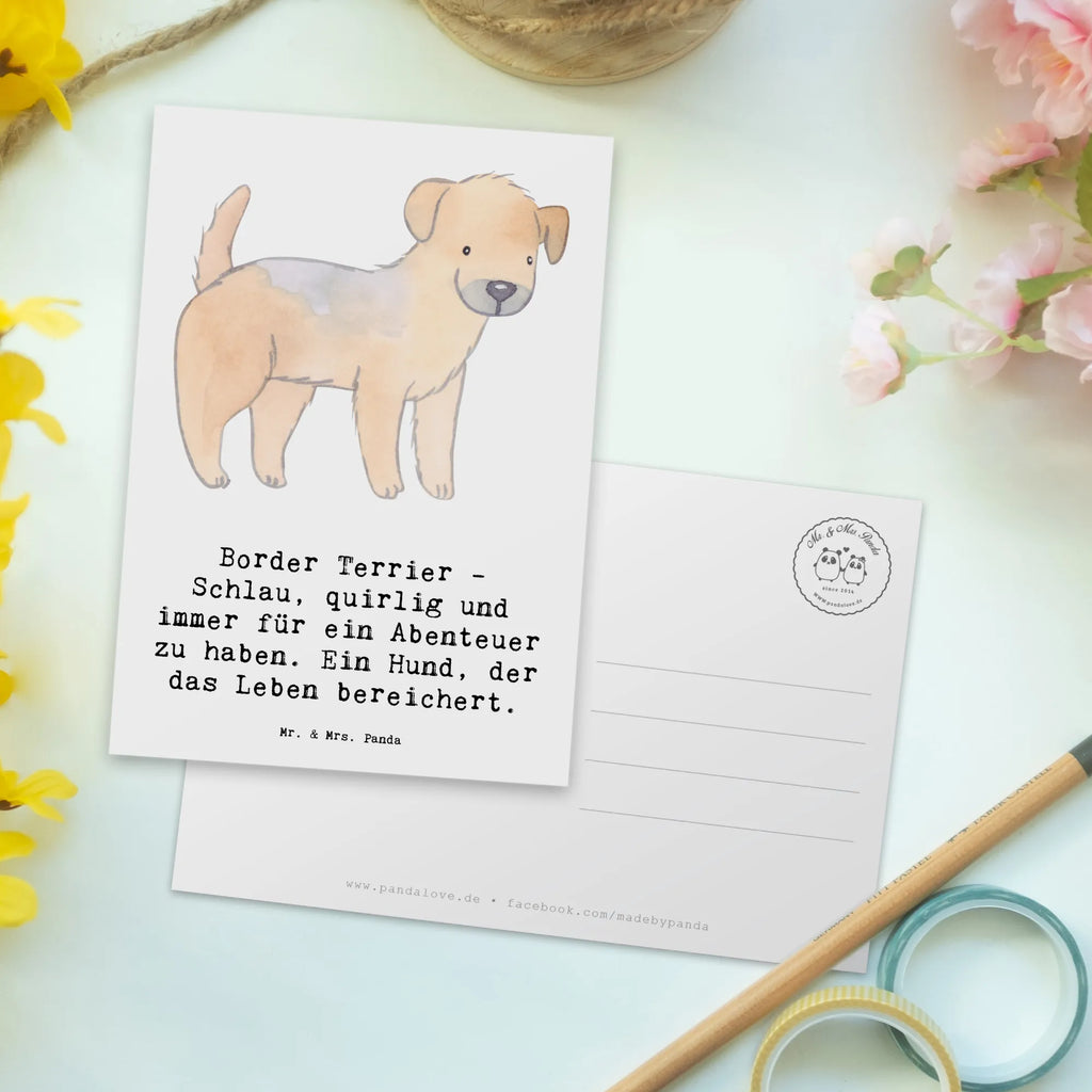 Postkarte Border Terrier Abenteuer Postkarte, Karte, Geschenkkarte, Grußkarte, Einladung, Ansichtskarte, Geburtstagskarte, Einladungskarte, Dankeskarte, Ansichtskarten, Einladung Geburtstag, Einladungskarten Geburtstag, Hund, Hunderasse, Rassehund, Hundebesitzer, Geschenk, Tierfreund, Schenken, Welpe