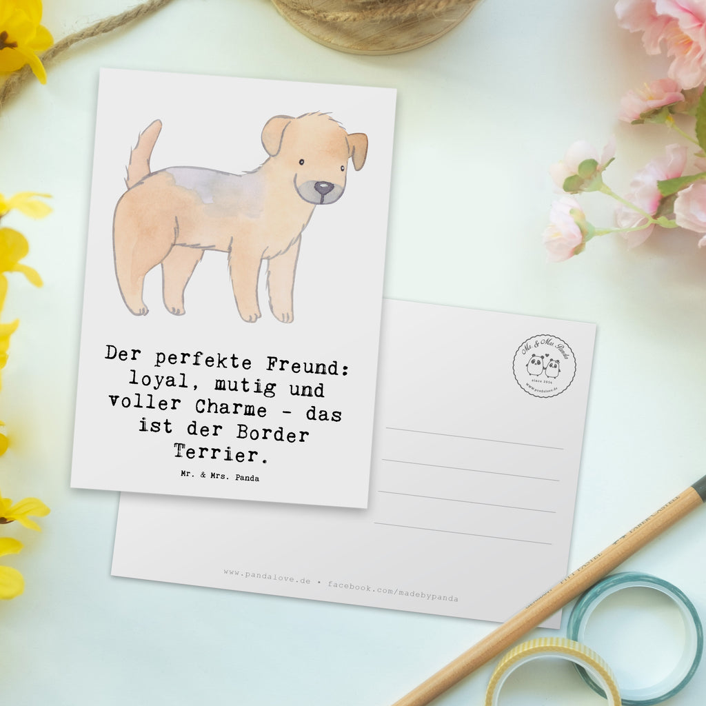 Postkarte Border Terrier Freund Postkarte, Karte, Geschenkkarte, Grußkarte, Einladung, Ansichtskarte, Geburtstagskarte, Einladungskarte, Dankeskarte, Ansichtskarten, Einladung Geburtstag, Einladungskarten Geburtstag, Hund, Hunderasse, Rassehund, Hundebesitzer, Geschenk, Tierfreund, Schenken, Welpe