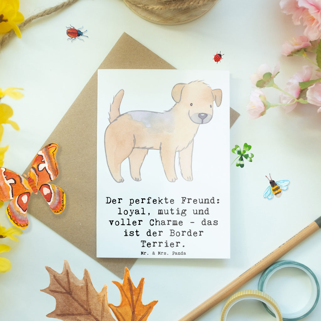 Grußkarte Border Terrier Freund Grußkarte, Klappkarte, Einladungskarte, Glückwunschkarte, Hochzeitskarte, Geburtstagskarte, Karte, Ansichtskarten, Hund, Hunderasse, Rassehund, Hundebesitzer, Geschenk, Tierfreund, Schenken, Welpe