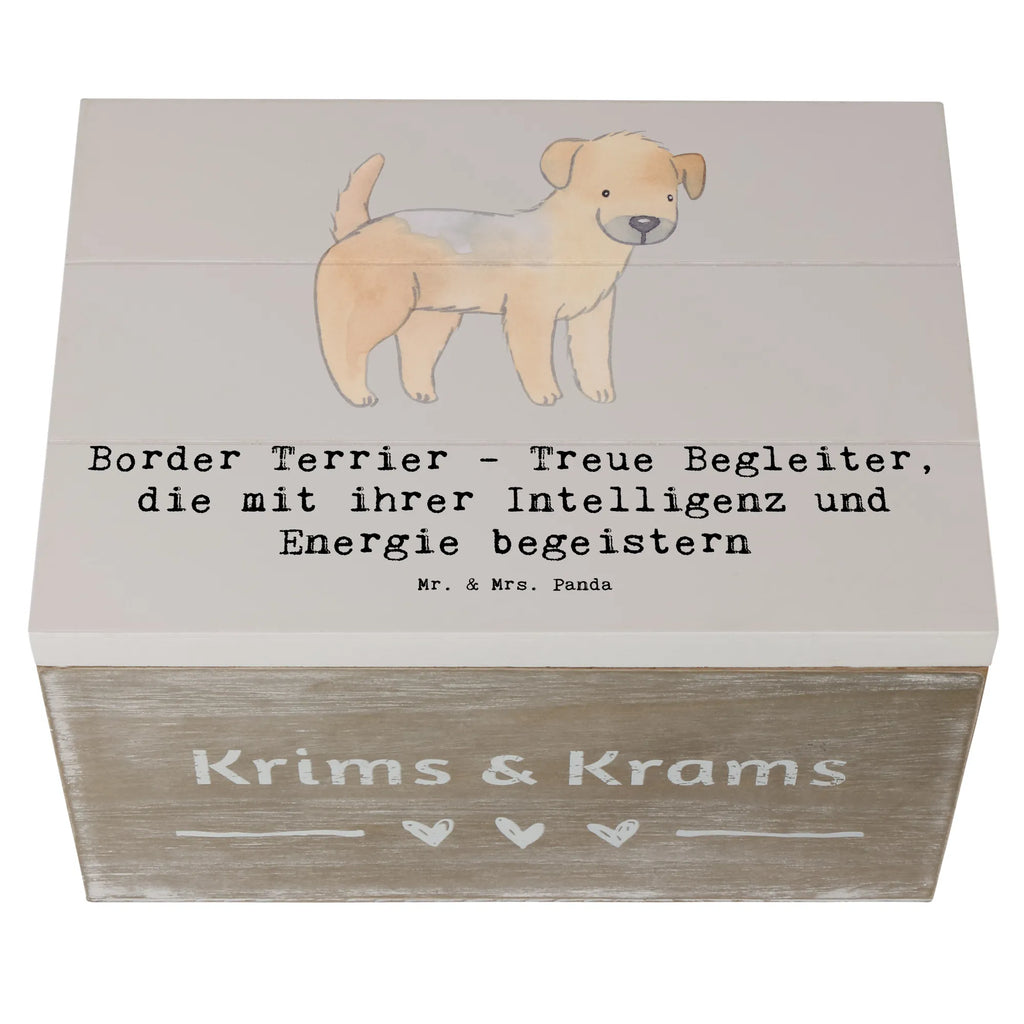 Holzkiste Border Terrier Freunde Holzkiste, Kiste, Schatzkiste, Truhe, Schatulle, XXL, Erinnerungsbox, Erinnerungskiste, Dekokiste, Aufbewahrungsbox, Geschenkbox, Geschenkdose, Hund, Hunderasse, Rassehund, Hundebesitzer, Geschenk, Tierfreund, Schenken, Welpe