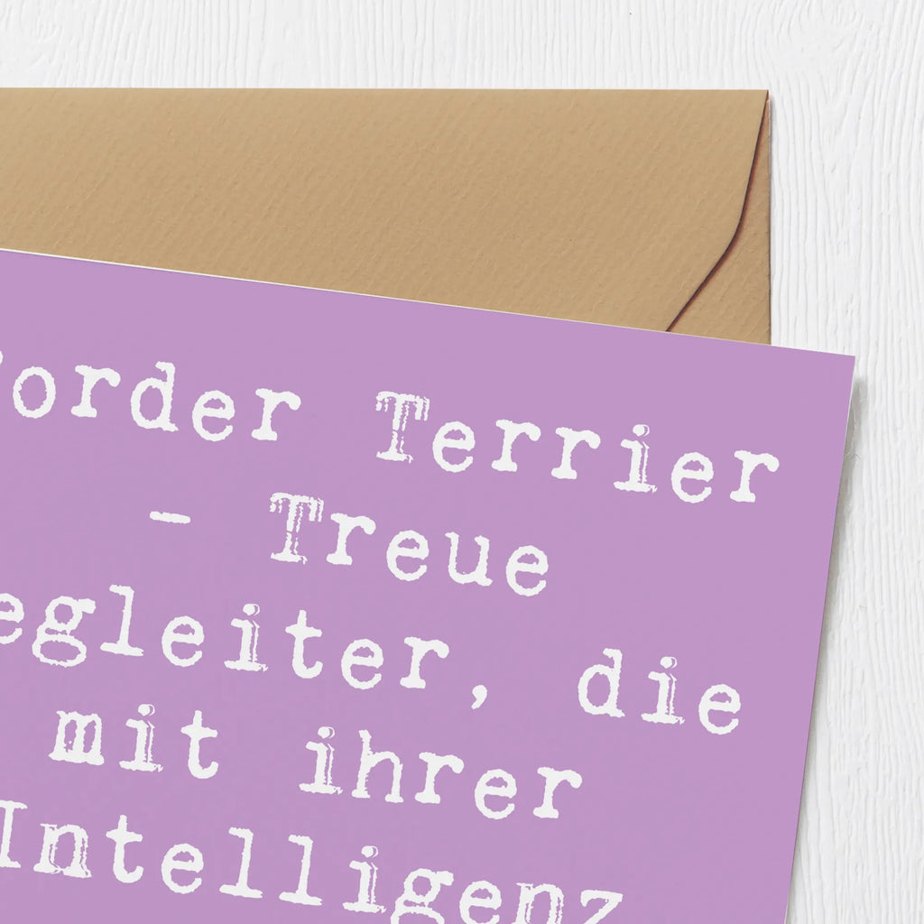 Deluxe Karte Spruch Border Terrier Freunde Karte, Grußkarte, Klappkarte, Einladungskarte, Glückwunschkarte, Hochzeitskarte, Geburtstagskarte, Hochwertige Grußkarte, Hochwertige Klappkarte, Hund, Hunderasse, Rassehund, Hundebesitzer, Geschenk, Tierfreund, Schenken, Welpe