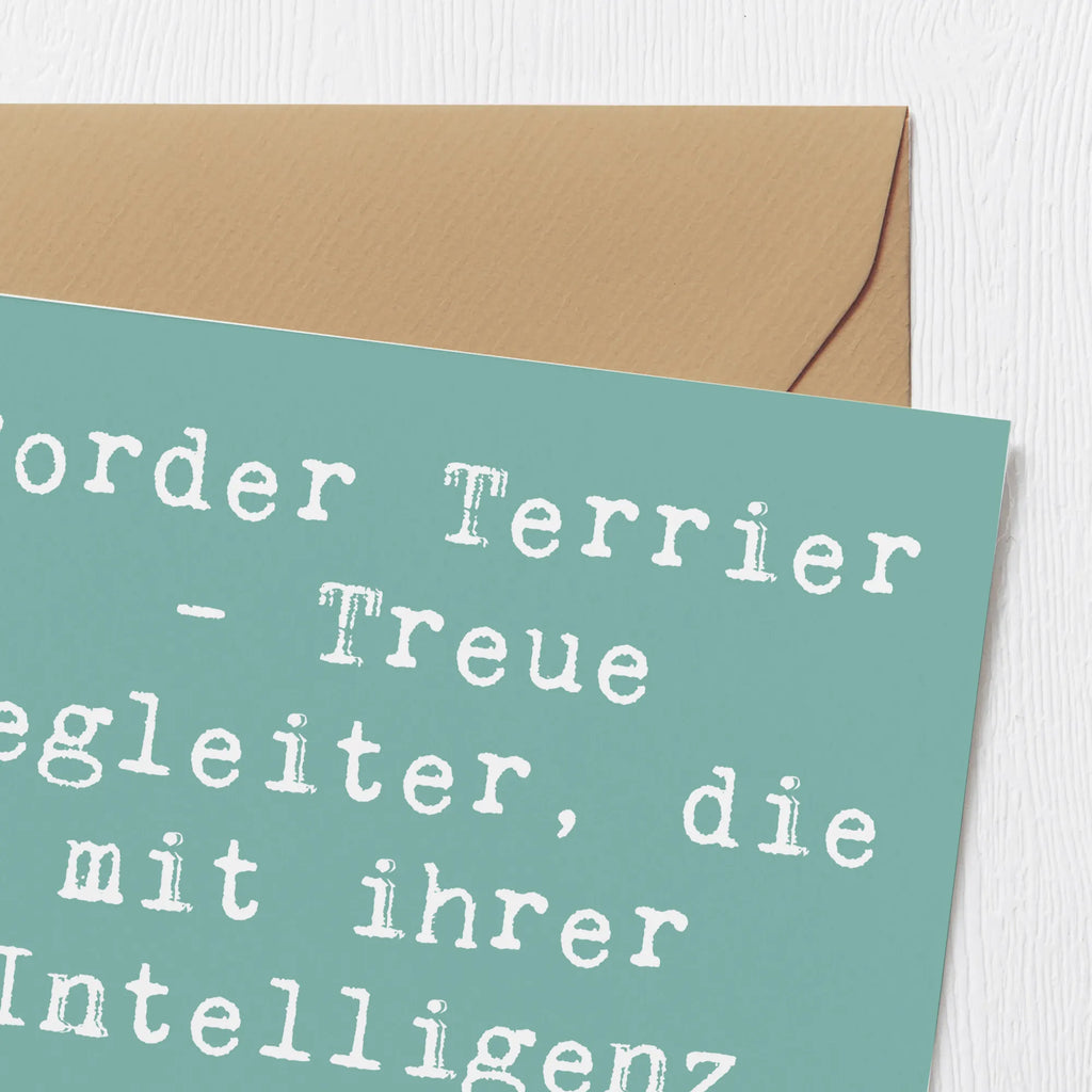 Deluxe Karte Spruch Border Terrier Freunde Karte, Grußkarte, Klappkarte, Einladungskarte, Glückwunschkarte, Hochzeitskarte, Geburtstagskarte, Hochwertige Grußkarte, Hochwertige Klappkarte, Hund, Hunderasse, Rassehund, Hundebesitzer, Geschenk, Tierfreund, Schenken, Welpe