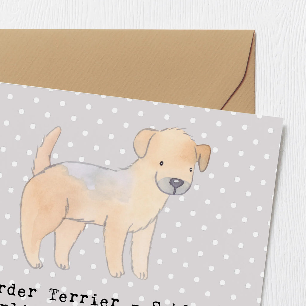 Deluxe Karte Border Terrier Abenteuer Karte, Grußkarte, Klappkarte, Einladungskarte, Glückwunschkarte, Hochzeitskarte, Geburtstagskarte, Hochwertige Grußkarte, Hochwertige Klappkarte, Hund, Hunderasse, Rassehund, Hundebesitzer, Geschenk, Tierfreund, Schenken, Welpe