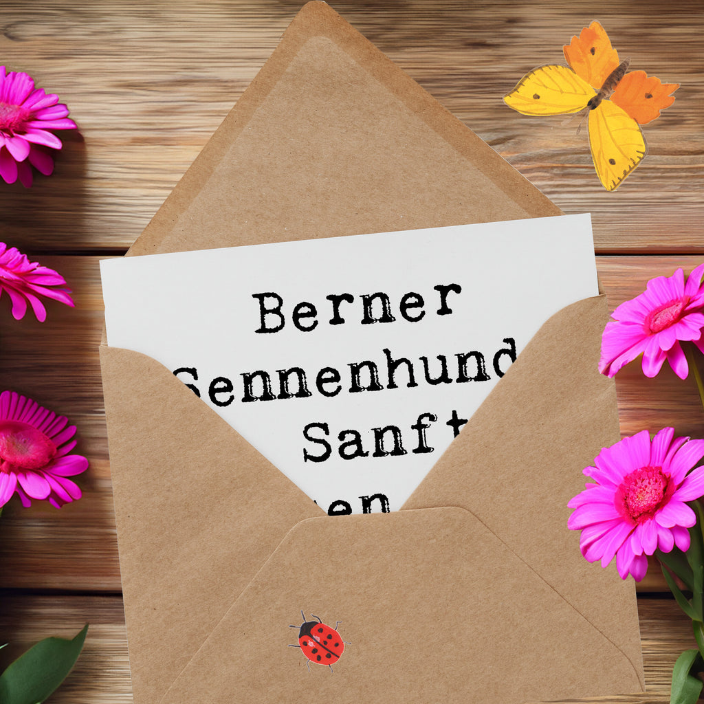 Deluxe Karte Spruch Berner Sennenhund Freude Karte, Grußkarte, Klappkarte, Einladungskarte, Glückwunschkarte, Hochzeitskarte, Geburtstagskarte, Hochwertige Grußkarte, Hochwertige Klappkarte, Hund, Hunderasse, Rassehund, Hundebesitzer, Geschenk, Tierfreund, Schenken, Welpe