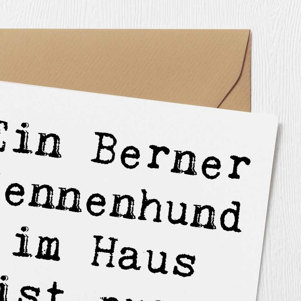 Deluxe Karte Spruch Berner Sennenhund Freude Karte, Grußkarte, Klappkarte, Einladungskarte, Glückwunschkarte, Hochzeitskarte, Geburtstagskarte, Hochwertige Grußkarte, Hochwertige Klappkarte, Hund, Hunderasse, Rassehund, Hundebesitzer, Geschenk, Tierfreund, Schenken, Welpe