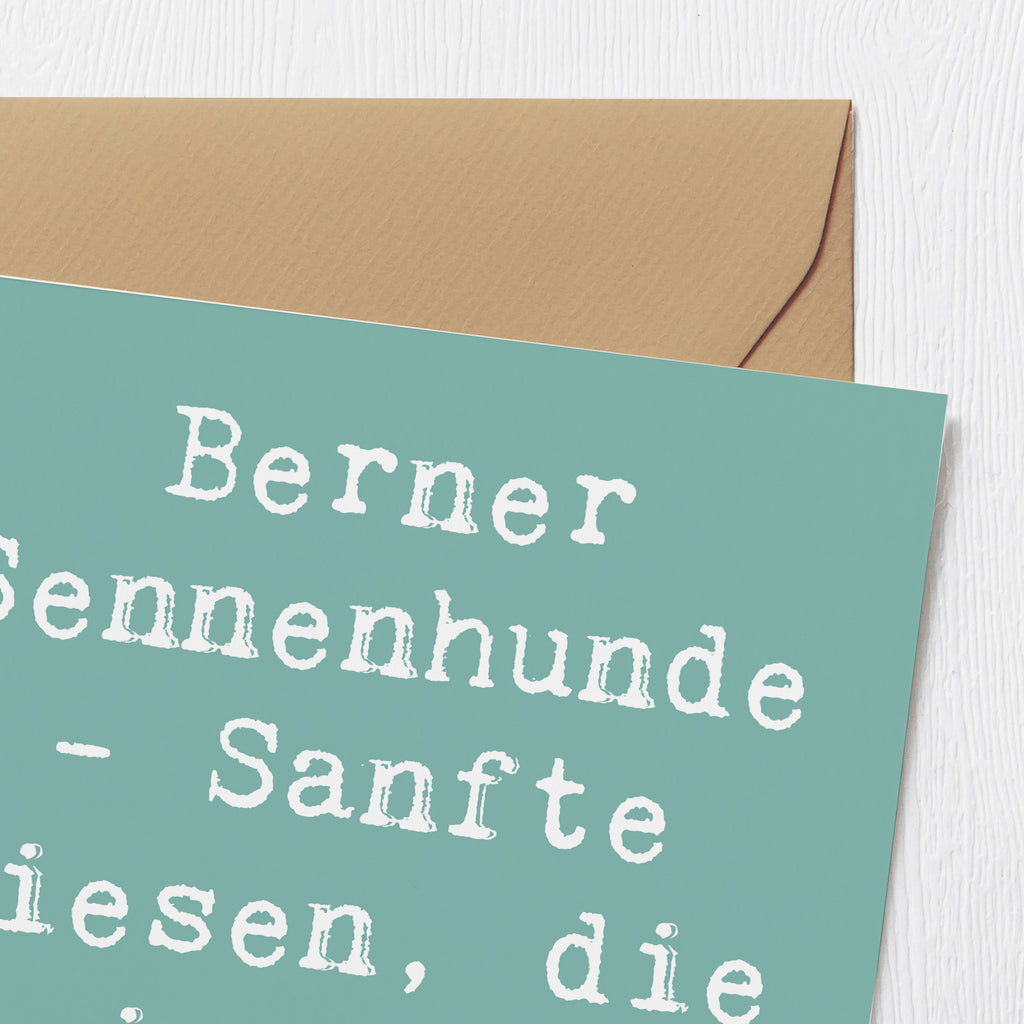 Deluxe Karte Spruch Berner Sennenhund Freude Karte, Grußkarte, Klappkarte, Einladungskarte, Glückwunschkarte, Hochzeitskarte, Geburtstagskarte, Hochwertige Grußkarte, Hochwertige Klappkarte, Hund, Hunderasse, Rassehund, Hundebesitzer, Geschenk, Tierfreund, Schenken, Welpe