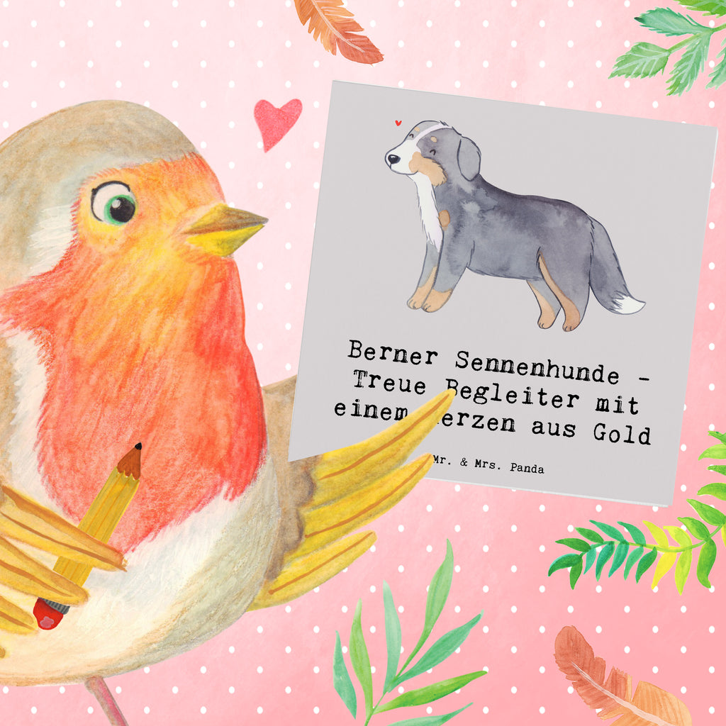 Deluxe Karte Berner Sennenhund Herz Karte, Grußkarte, Klappkarte, Einladungskarte, Glückwunschkarte, Hochzeitskarte, Geburtstagskarte, Hochwertige Grußkarte, Hochwertige Klappkarte, Hund, Hunderasse, Rassehund, Hundebesitzer, Geschenk, Tierfreund, Schenken, Welpe