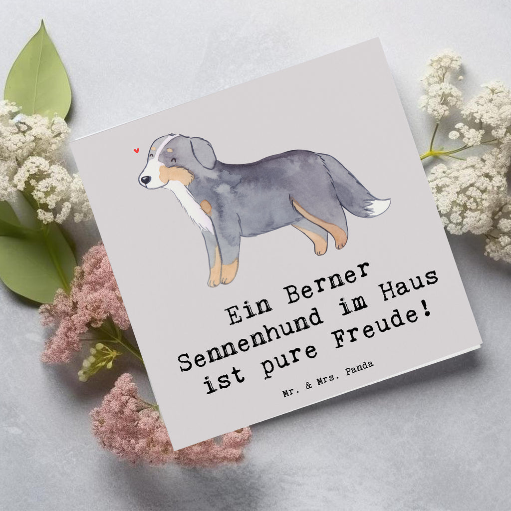 Deluxe Karte Berner Sennenhund Freude Karte, Grußkarte, Klappkarte, Einladungskarte, Glückwunschkarte, Hochzeitskarte, Geburtstagskarte, Hochwertige Grußkarte, Hochwertige Klappkarte, Hund, Hunderasse, Rassehund, Hundebesitzer, Geschenk, Tierfreund, Schenken, Welpe