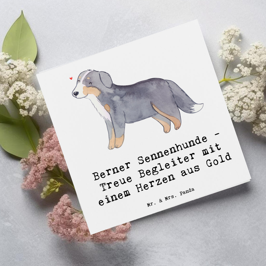 Deluxe Karte Berner Sennenhund Herz Karte, Grußkarte, Klappkarte, Einladungskarte, Glückwunschkarte, Hochzeitskarte, Geburtstagskarte, Hochwertige Grußkarte, Hochwertige Klappkarte, Hund, Hunderasse, Rassehund, Hundebesitzer, Geschenk, Tierfreund, Schenken, Welpe