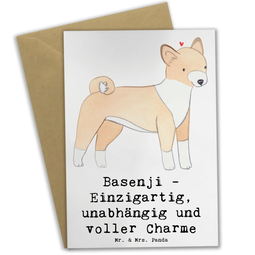 Grußkarte Basenji Charme Grußkarte, Klappkarte, Einladungskarte, Glückwunschkarte, Hochzeitskarte, Geburtstagskarte, Karte, Ansichtskarten, Hund, Hunderasse, Rassehund, Hundebesitzer, Geschenk, Tierfreund, Schenken, Welpe