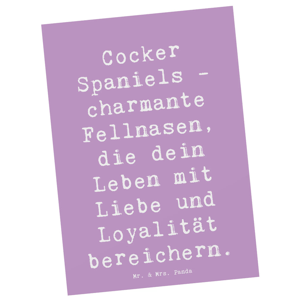 Postkarte Spruch Cocker Spaniel Liebe Postkarte, Karte, Geschenkkarte, Grußkarte, Einladung, Ansichtskarte, Geburtstagskarte, Einladungskarte, Dankeskarte, Ansichtskarten, Einladung Geburtstag, Einladungskarten Geburtstag, Hund, Hunderasse, Rassehund, Hundebesitzer, Geschenk, Tierfreund, Schenken, Welpe