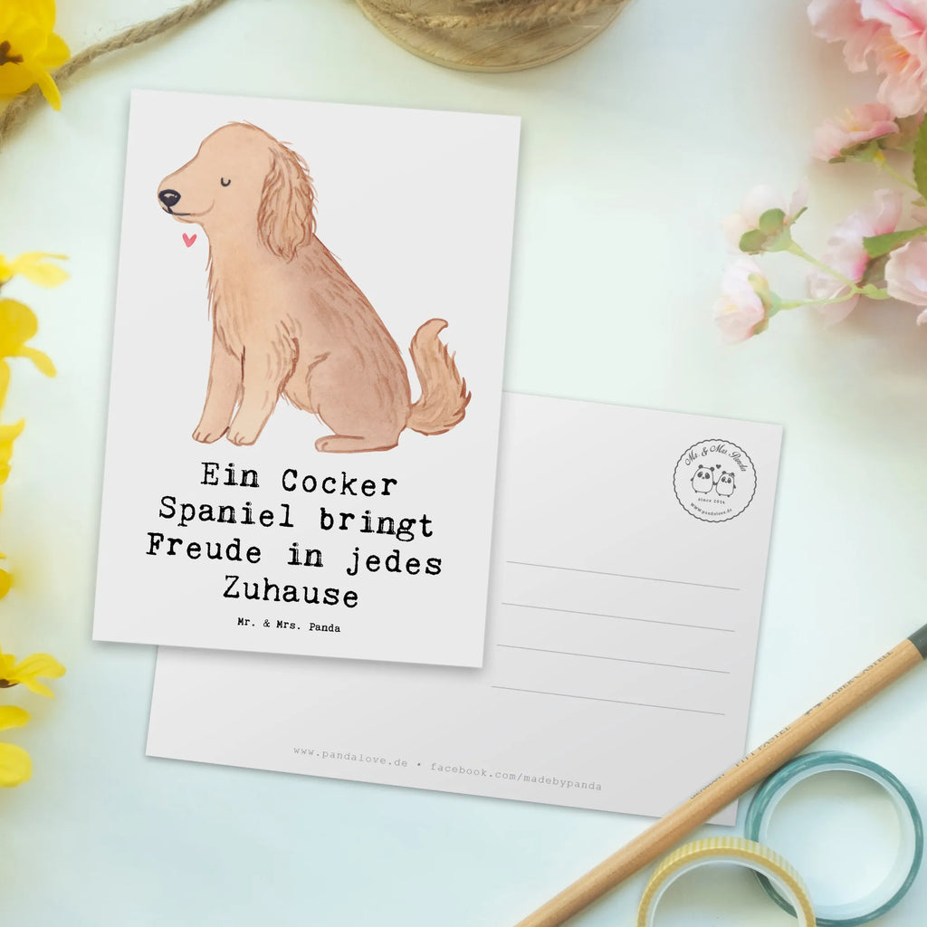 Postkarte Cocker Spaniel Freude Postkarte, Karte, Geschenkkarte, Grußkarte, Einladung, Ansichtskarte, Geburtstagskarte, Einladungskarte, Dankeskarte, Ansichtskarten, Einladung Geburtstag, Einladungskarten Geburtstag, Hund, Hunderasse, Rassehund, Hundebesitzer, Geschenk, Tierfreund, Schenken, Welpe