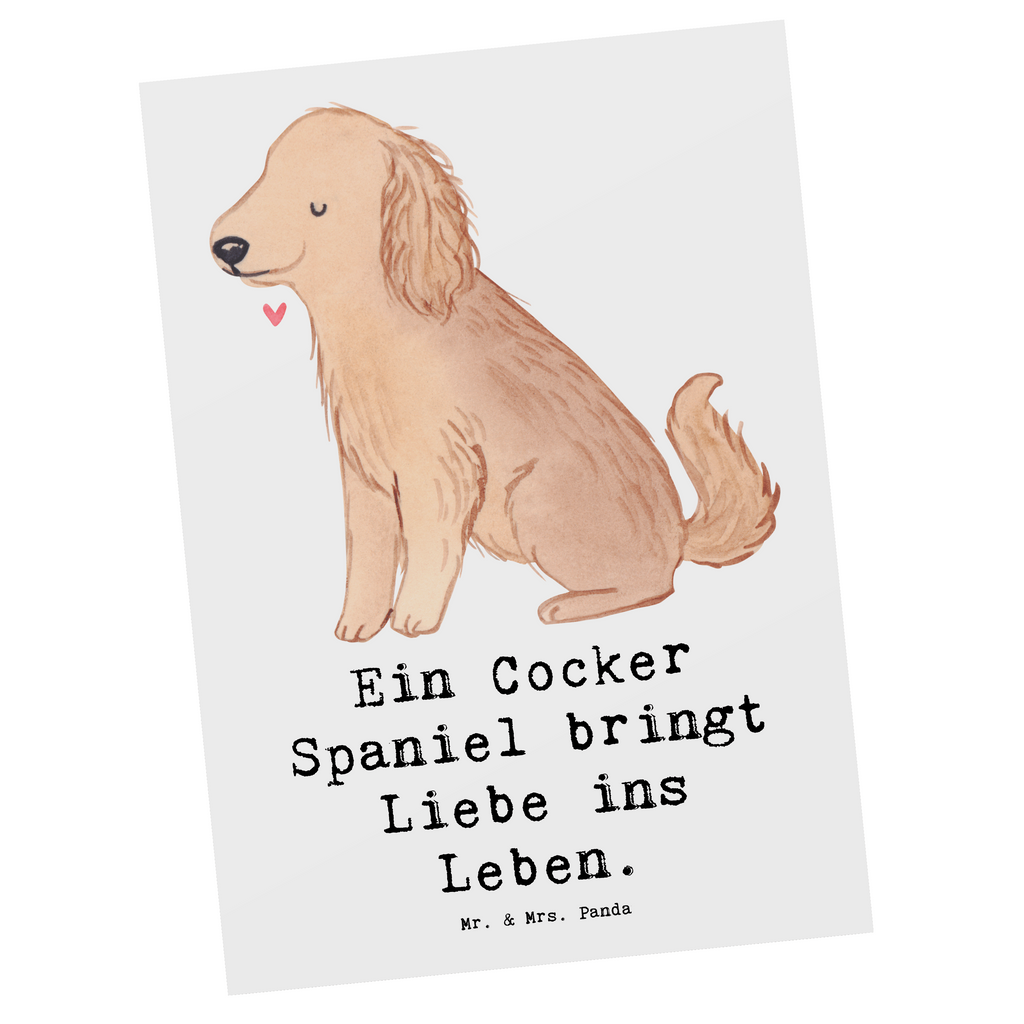 Postkarte Liebe Cocker Spaniel Postkarte, Karte, Geschenkkarte, Grußkarte, Einladung, Ansichtskarte, Geburtstagskarte, Einladungskarte, Dankeskarte, Ansichtskarten, Einladung Geburtstag, Einladungskarten Geburtstag, Hund, Hunderasse, Rassehund, Hundebesitzer, Geschenk, Tierfreund, Schenken, Welpe