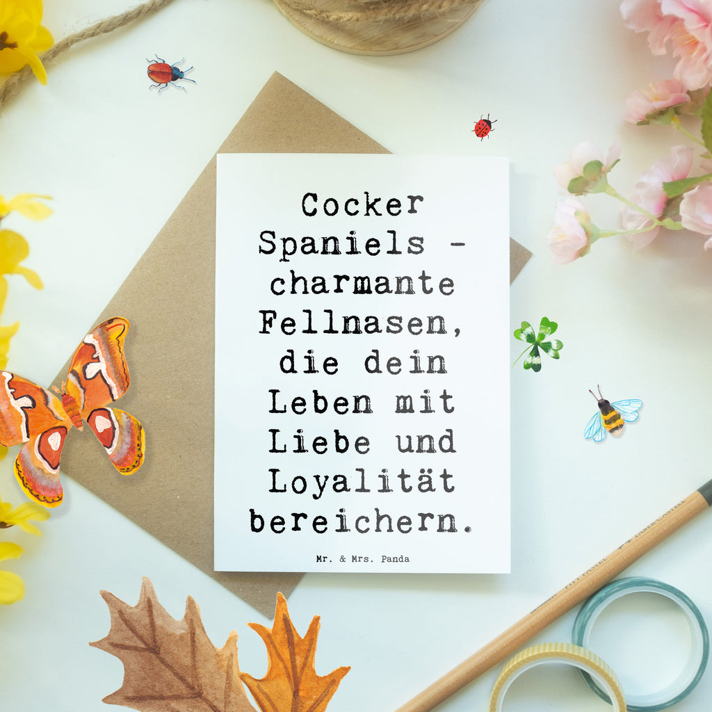 Grußkarte Spruch Cocker Spaniel Liebe Grußkarte, Klappkarte, Einladungskarte, Glückwunschkarte, Hochzeitskarte, Geburtstagskarte, Karte, Ansichtskarten, Hund, Hunderasse, Rassehund, Hundebesitzer, Geschenk, Tierfreund, Schenken, Welpe