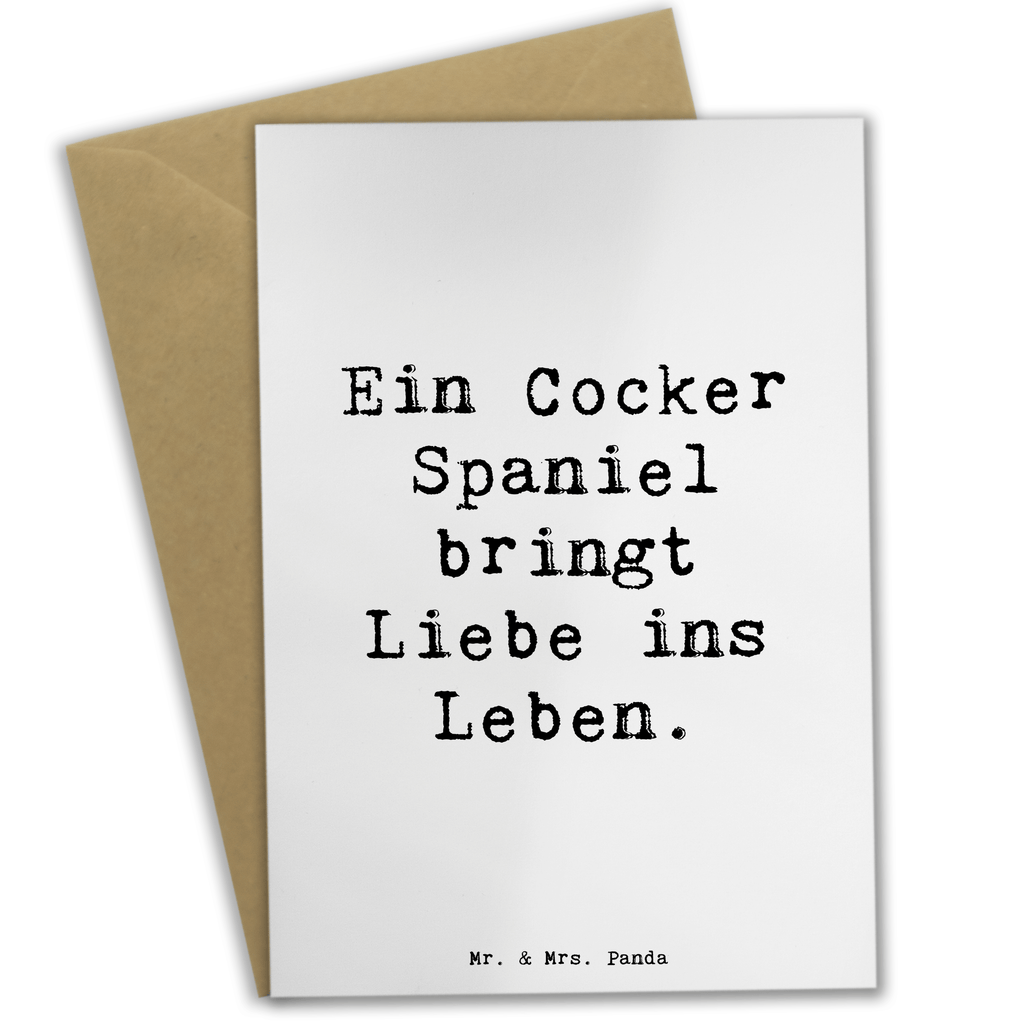 Grußkarte Spruch Liebe Cocker Spaniel Grußkarte, Klappkarte, Einladungskarte, Glückwunschkarte, Hochzeitskarte, Geburtstagskarte, Karte, Ansichtskarten, Hund, Hunderasse, Rassehund, Hundebesitzer, Geschenk, Tierfreund, Schenken, Welpe