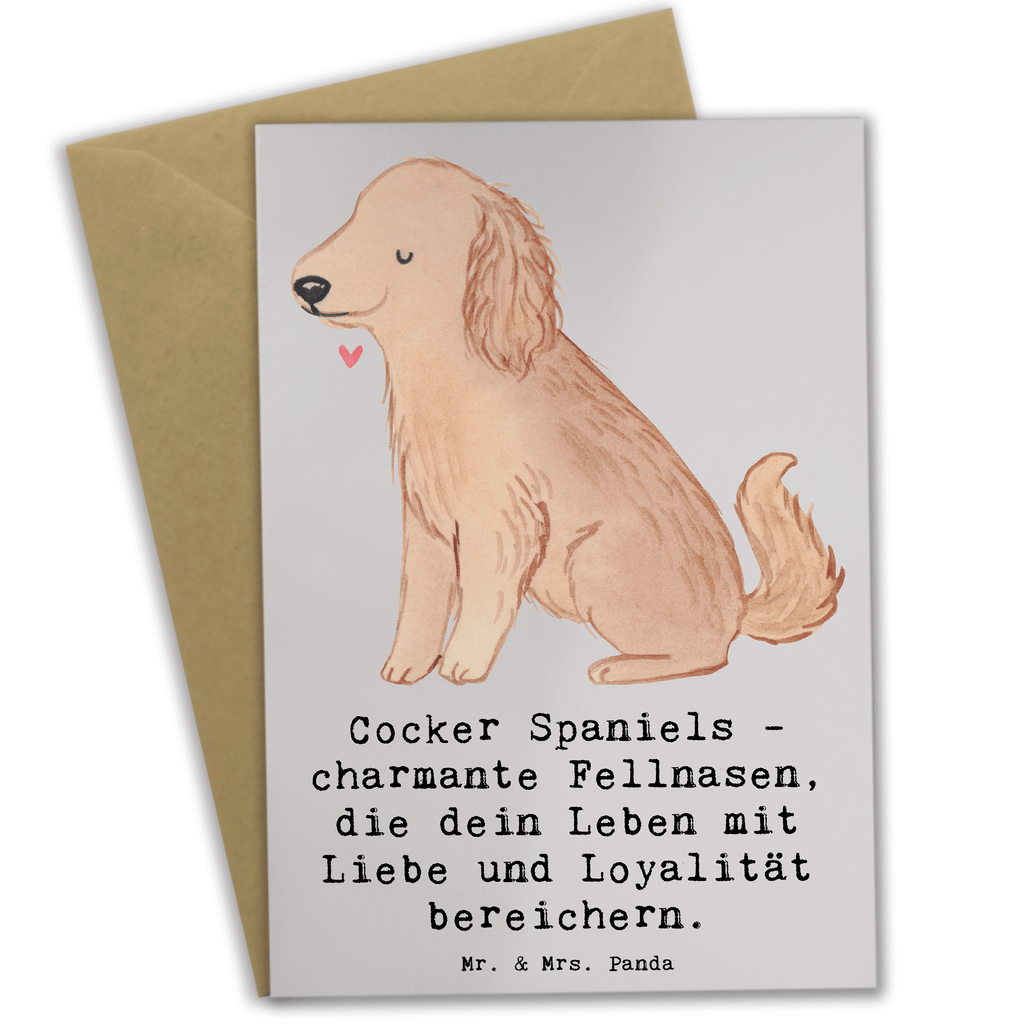 Grußkarte Cocker Spaniel Liebe Grußkarte, Klappkarte, Einladungskarte, Glückwunschkarte, Hochzeitskarte, Geburtstagskarte, Karte, Ansichtskarten, Hund, Hunderasse, Rassehund, Hundebesitzer, Geschenk, Tierfreund, Schenken, Welpe