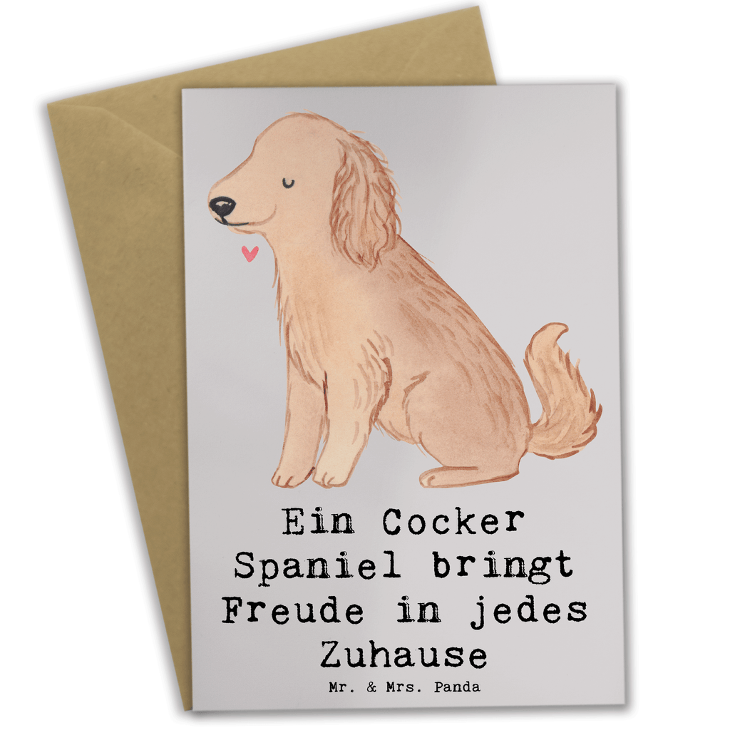 Grußkarte Cocker Spaniel Freude Grußkarte, Klappkarte, Einladungskarte, Glückwunschkarte, Hochzeitskarte, Geburtstagskarte, Karte, Ansichtskarten, Hund, Hunderasse, Rassehund, Hundebesitzer, Geschenk, Tierfreund, Schenken, Welpe