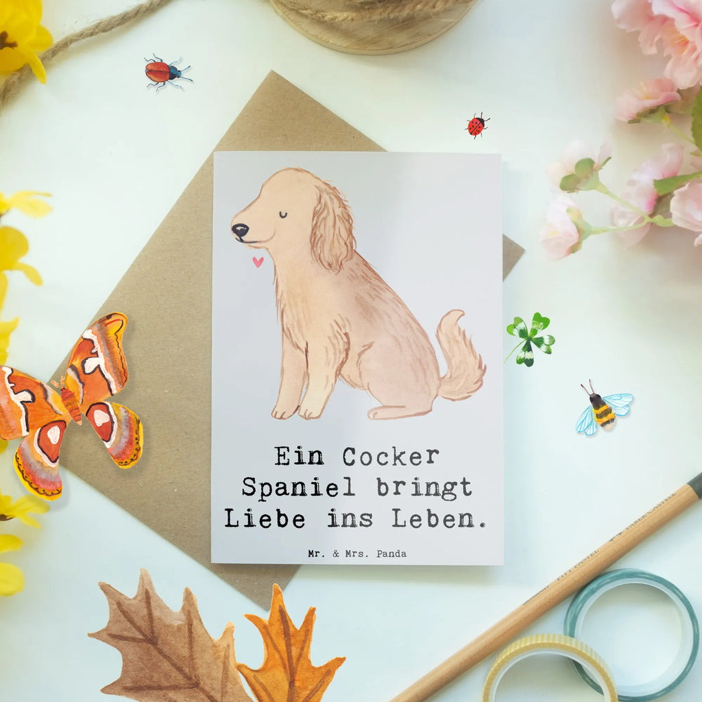 Grußkarte Liebe Cocker Spaniel Grußkarte, Klappkarte, Einladungskarte, Glückwunschkarte, Hochzeitskarte, Geburtstagskarte, Karte, Ansichtskarten, Hund, Hunderasse, Rassehund, Hundebesitzer, Geschenk, Tierfreund, Schenken, Welpe