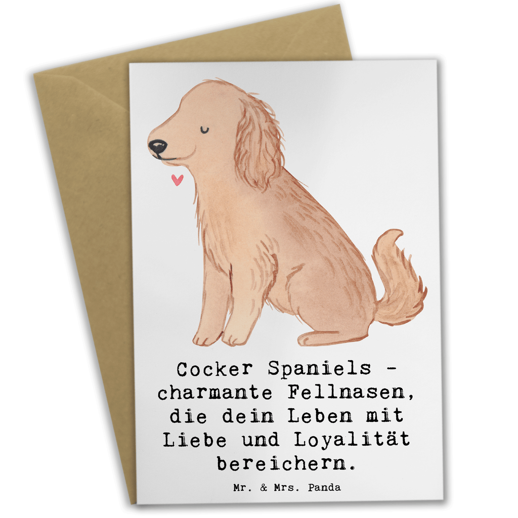 Grußkarte Cocker Spaniel Liebe Grußkarte, Klappkarte, Einladungskarte, Glückwunschkarte, Hochzeitskarte, Geburtstagskarte, Karte, Ansichtskarten, Hund, Hunderasse, Rassehund, Hundebesitzer, Geschenk, Tierfreund, Schenken, Welpe