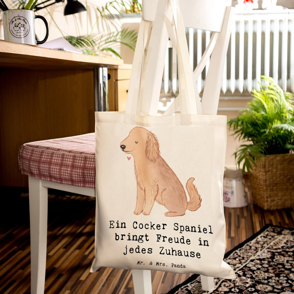 Tragetasche Cocker Spaniel Freude Beuteltasche, Beutel, Einkaufstasche, Jutebeutel, Stoffbeutel, Tasche, Shopper, Umhängetasche, Strandtasche, Schultertasche, Stofftasche, Tragetasche, Badetasche, Jutetasche, Einkaufstüte, Laptoptasche, Hund, Hunderasse, Rassehund, Hundebesitzer, Geschenk, Tierfreund, Schenken, Welpe