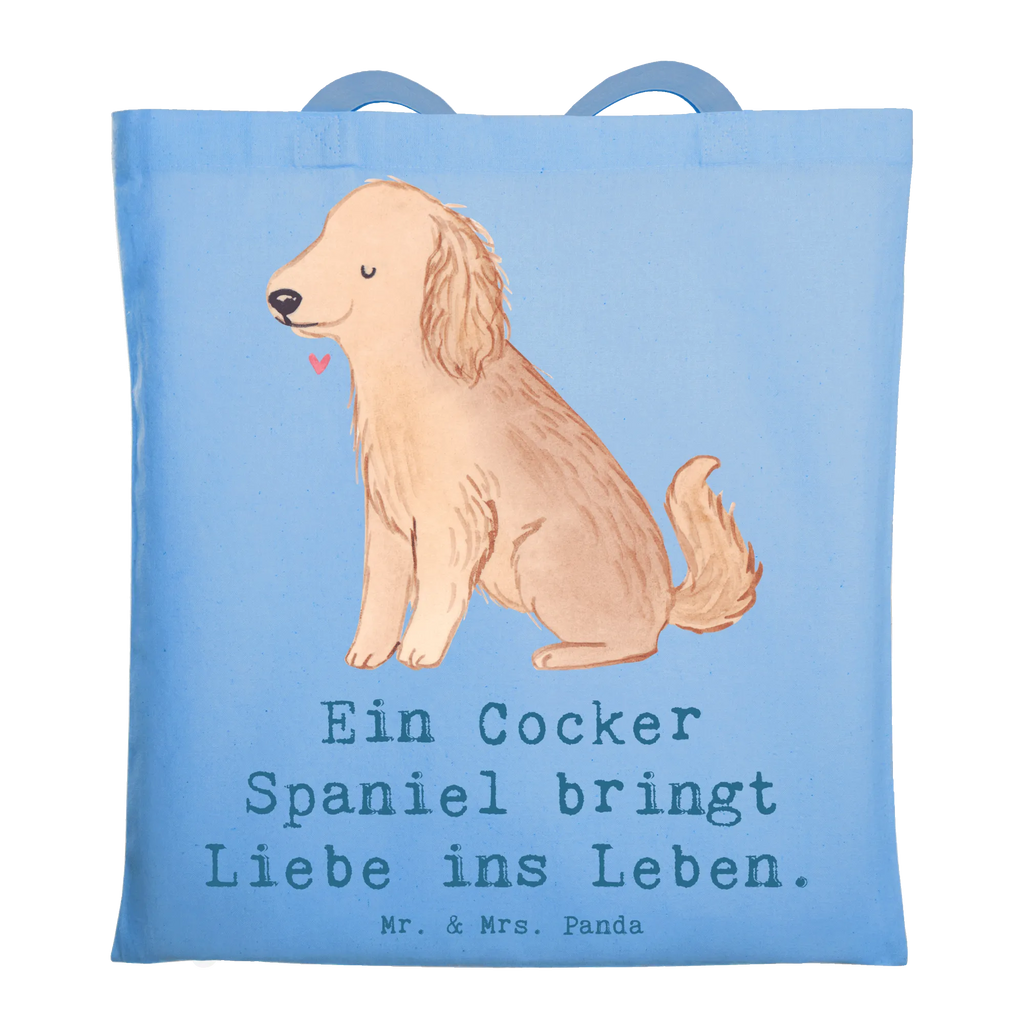 Tragetasche Liebe Cocker Spaniel Beuteltasche, Beutel, Einkaufstasche, Jutebeutel, Stoffbeutel, Tasche, Shopper, Umhängetasche, Strandtasche, Schultertasche, Stofftasche, Tragetasche, Badetasche, Jutetasche, Einkaufstüte, Laptoptasche, Hund, Hunderasse, Rassehund, Hundebesitzer, Geschenk, Tierfreund, Schenken, Welpe