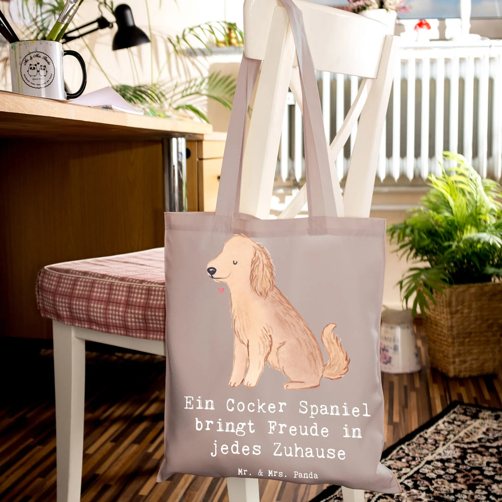 Tragetasche Cocker Spaniel Freude Beuteltasche, Beutel, Einkaufstasche, Jutebeutel, Stoffbeutel, Tasche, Shopper, Umhängetasche, Strandtasche, Schultertasche, Stofftasche, Tragetasche, Badetasche, Jutetasche, Einkaufstüte, Laptoptasche, Hund, Hunderasse, Rassehund, Hundebesitzer, Geschenk, Tierfreund, Schenken, Welpe