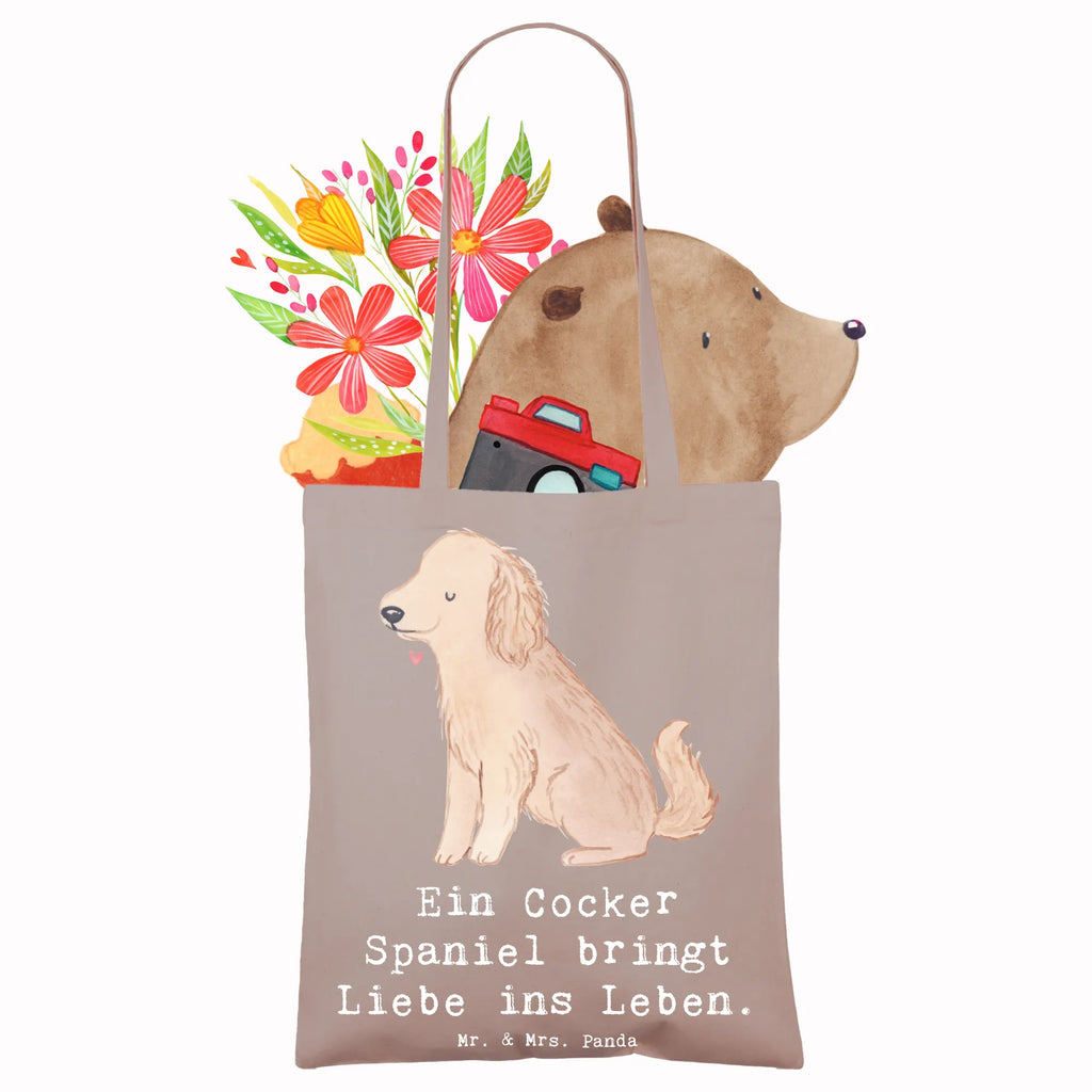 Tragetasche Liebe Cocker Spaniel Beuteltasche, Beutel, Einkaufstasche, Jutebeutel, Stoffbeutel, Tasche, Shopper, Umhängetasche, Strandtasche, Schultertasche, Stofftasche, Tragetasche, Badetasche, Jutetasche, Einkaufstüte, Laptoptasche, Hund, Hunderasse, Rassehund, Hundebesitzer, Geschenk, Tierfreund, Schenken, Welpe