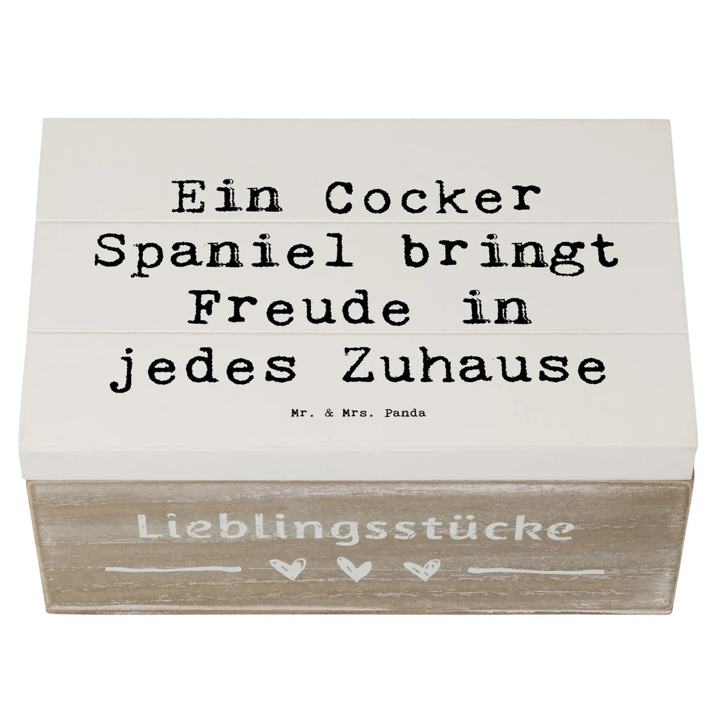 Holzkiste Spruch Cocker Spaniel Freude Holzkiste, Kiste, Schatzkiste, Truhe, Schatulle, XXL, Erinnerungsbox, Erinnerungskiste, Dekokiste, Aufbewahrungsbox, Geschenkbox, Geschenkdose, Hund, Hunderasse, Rassehund, Hundebesitzer, Geschenk, Tierfreund, Schenken, Welpe