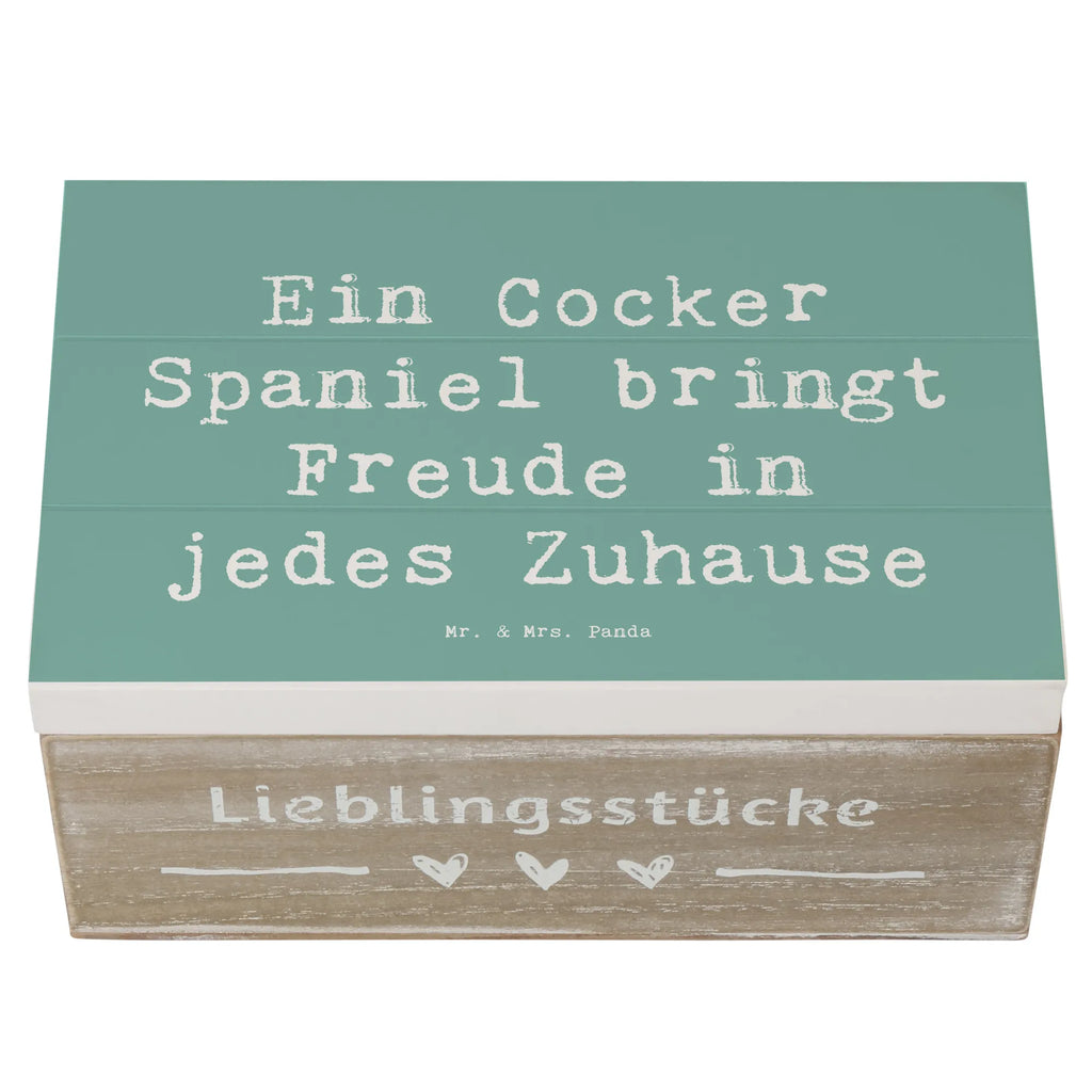 Holzkiste Spruch Cocker Spaniel Freude Holzkiste, Kiste, Schatzkiste, Truhe, Schatulle, XXL, Erinnerungsbox, Erinnerungskiste, Dekokiste, Aufbewahrungsbox, Geschenkbox, Geschenkdose, Hund, Hunderasse, Rassehund, Hundebesitzer, Geschenk, Tierfreund, Schenken, Welpe