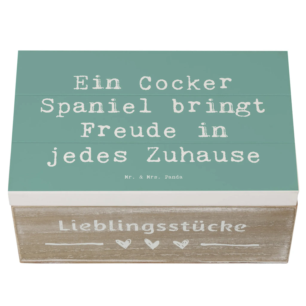 Holzkiste Spruch Cocker Spaniel Freude Holzkiste, Kiste, Schatzkiste, Truhe, Schatulle, XXL, Erinnerungsbox, Erinnerungskiste, Dekokiste, Aufbewahrungsbox, Geschenkbox, Geschenkdose, Hund, Hunderasse, Rassehund, Hundebesitzer, Geschenk, Tierfreund, Schenken, Welpe