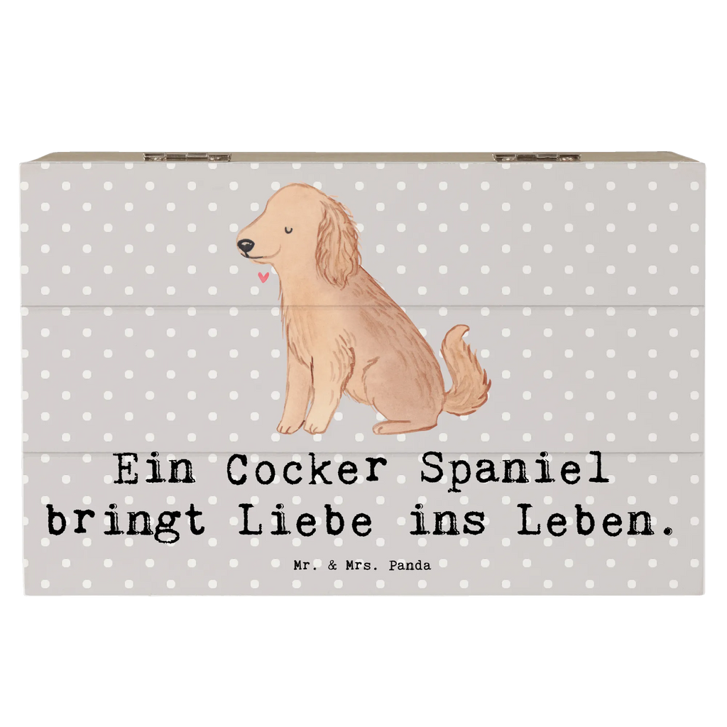 Holzkiste Liebe Cocker Spaniel Holzkiste, Kiste, Schatzkiste, Truhe, Schatulle, XXL, Erinnerungsbox, Erinnerungskiste, Dekokiste, Aufbewahrungsbox, Geschenkbox, Geschenkdose, Hund, Hunderasse, Rassehund, Hundebesitzer, Geschenk, Tierfreund, Schenken, Welpe