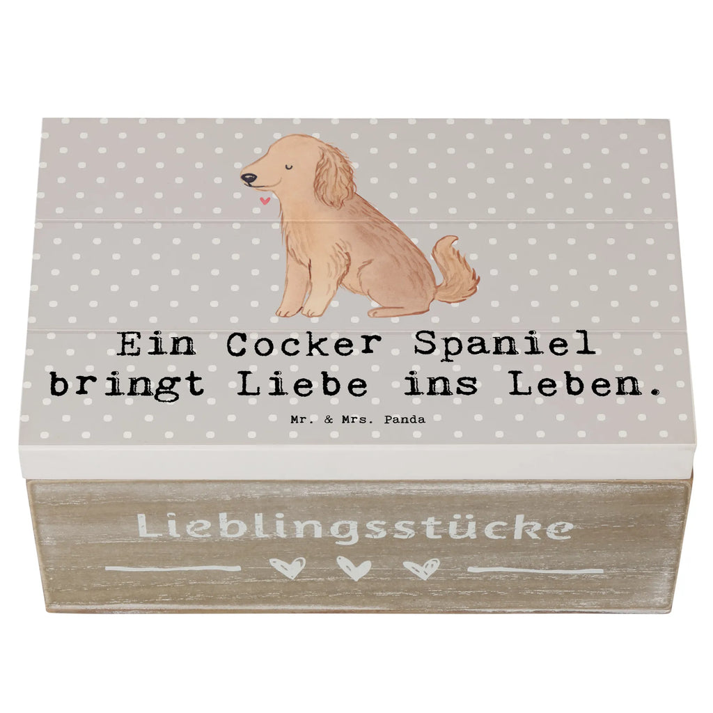 Holzkiste Liebe Cocker Spaniel Holzkiste, Kiste, Schatzkiste, Truhe, Schatulle, XXL, Erinnerungsbox, Erinnerungskiste, Dekokiste, Aufbewahrungsbox, Geschenkbox, Geschenkdose, Hund, Hunderasse, Rassehund, Hundebesitzer, Geschenk, Tierfreund, Schenken, Welpe