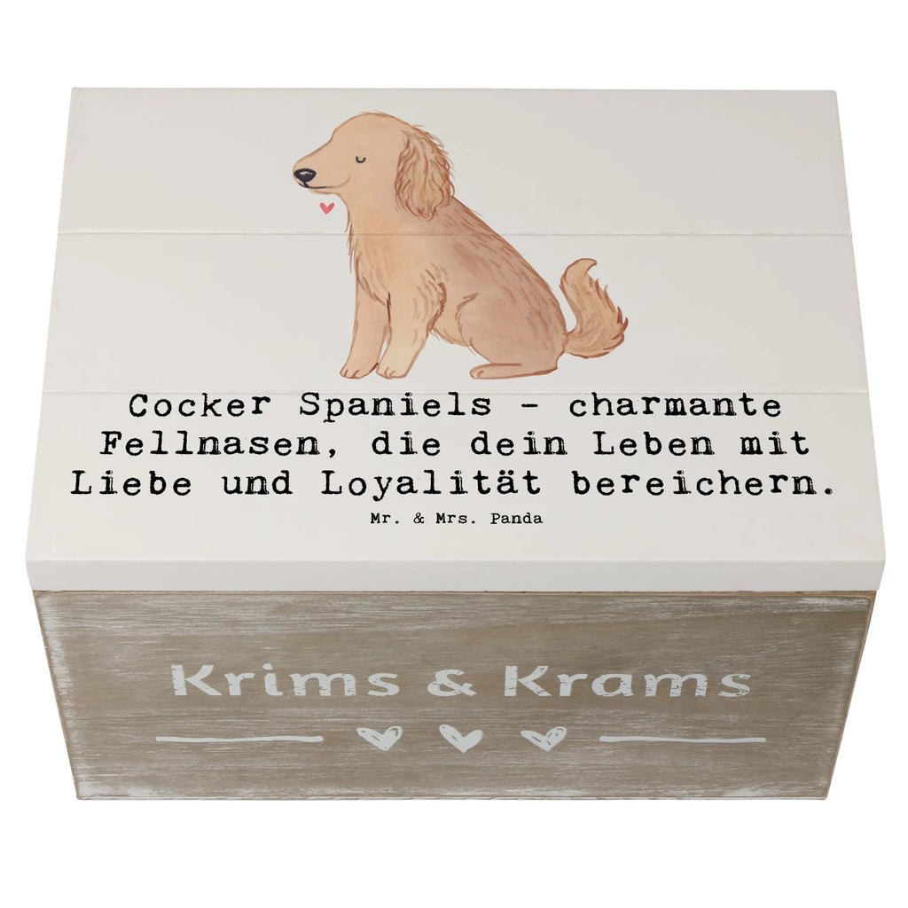 Holzkiste Cocker Spaniel Liebe Holzkiste, Kiste, Schatzkiste, Truhe, Schatulle, XXL, Erinnerungsbox, Erinnerungskiste, Dekokiste, Aufbewahrungsbox, Geschenkbox, Geschenkdose, Hund, Hunderasse, Rassehund, Hundebesitzer, Geschenk, Tierfreund, Schenken, Welpe