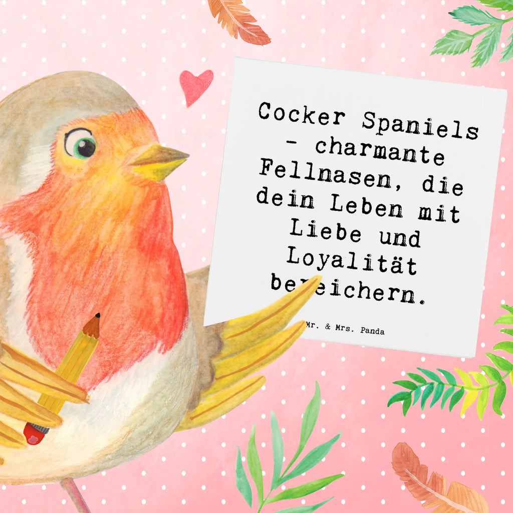 Deluxe Karte Spruch Cocker Spaniel Liebe Karte, Grußkarte, Klappkarte, Einladungskarte, Glückwunschkarte, Hochzeitskarte, Geburtstagskarte, Hochwertige Grußkarte, Hochwertige Klappkarte, Hund, Hunderasse, Rassehund, Hundebesitzer, Geschenk, Tierfreund, Schenken, Welpe