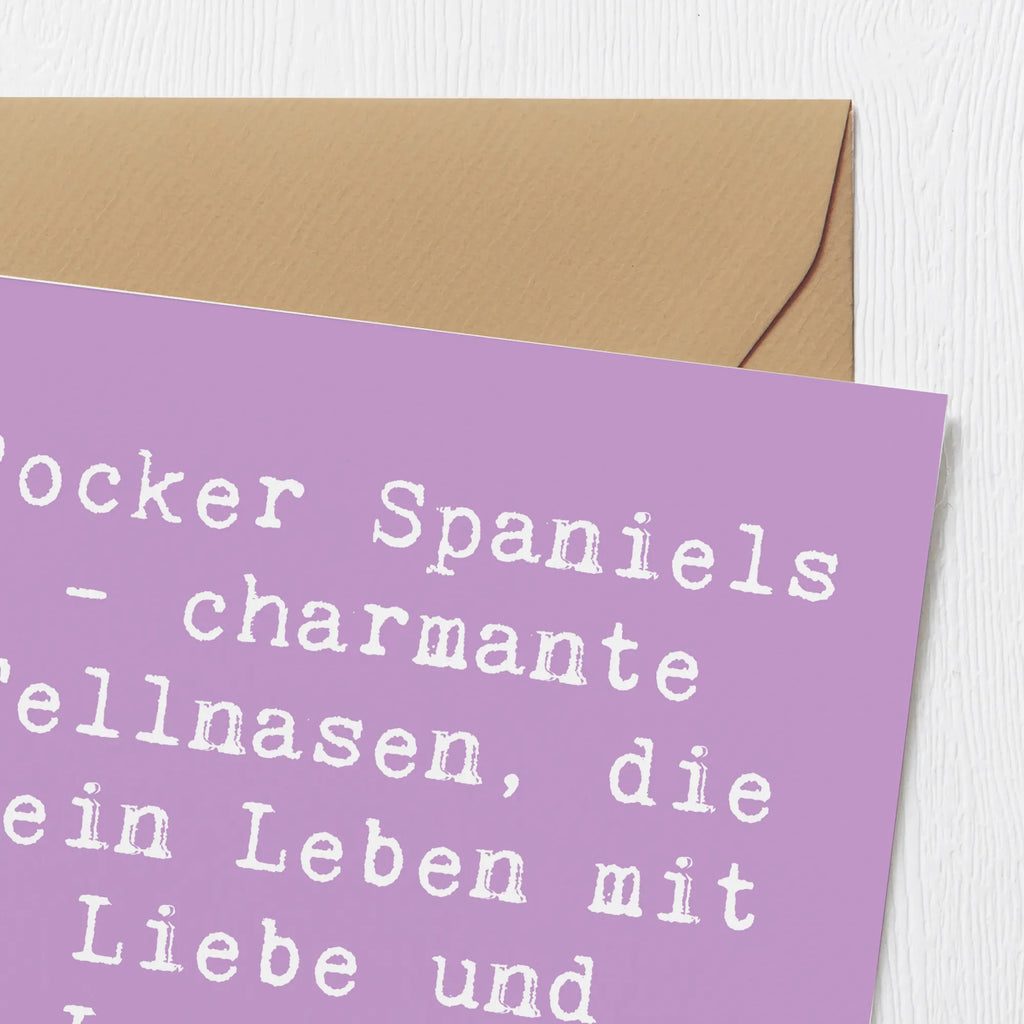 Deluxe Karte Spruch Cocker Spaniel Liebe Karte, Grußkarte, Klappkarte, Einladungskarte, Glückwunschkarte, Hochzeitskarte, Geburtstagskarte, Hochwertige Grußkarte, Hochwertige Klappkarte, Hund, Hunderasse, Rassehund, Hundebesitzer, Geschenk, Tierfreund, Schenken, Welpe