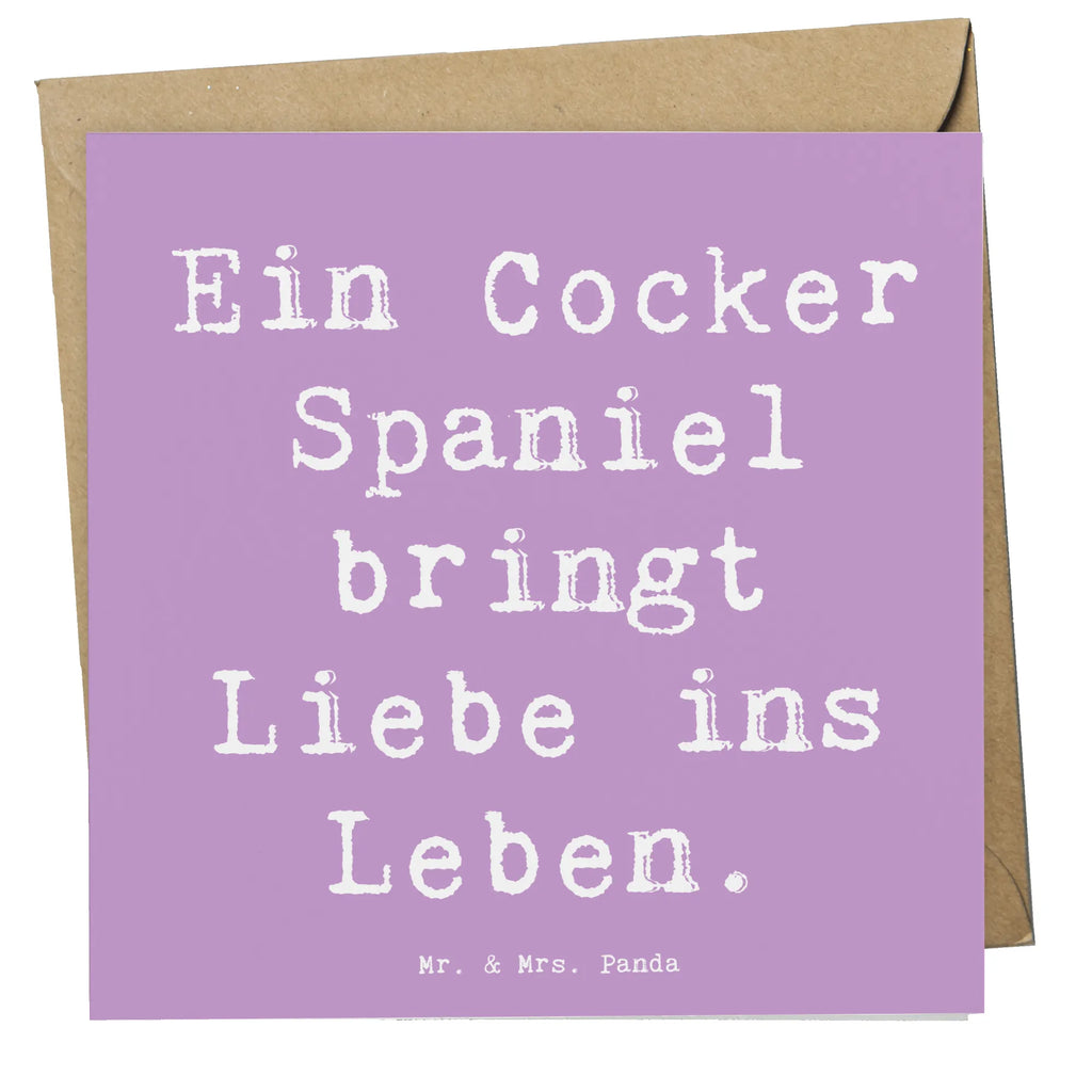 Deluxe Karte Spruch Liebe Cocker Spaniel Karte, Grußkarte, Klappkarte, Einladungskarte, Glückwunschkarte, Hochzeitskarte, Geburtstagskarte, Hochwertige Grußkarte, Hochwertige Klappkarte, Hund, Hunderasse, Rassehund, Hundebesitzer, Geschenk, Tierfreund, Schenken, Welpe