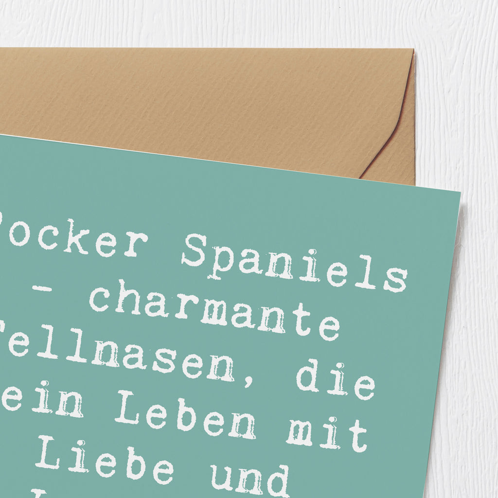 Deluxe Karte Spruch Cocker Spaniel Liebe Karte, Grußkarte, Klappkarte, Einladungskarte, Glückwunschkarte, Hochzeitskarte, Geburtstagskarte, Hochwertige Grußkarte, Hochwertige Klappkarte, Hund, Hunderasse, Rassehund, Hundebesitzer, Geschenk, Tierfreund, Schenken, Welpe