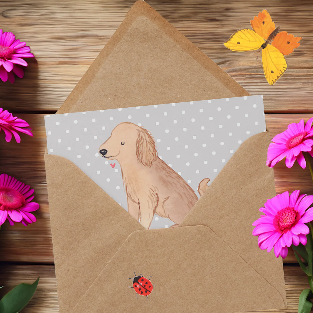 Deluxe Karte Cocker Spaniel Liebe Karte, Grußkarte, Klappkarte, Einladungskarte, Glückwunschkarte, Hochzeitskarte, Geburtstagskarte, Hochwertige Grußkarte, Hochwertige Klappkarte, Hund, Hunderasse, Rassehund, Hundebesitzer, Geschenk, Tierfreund, Schenken, Welpe